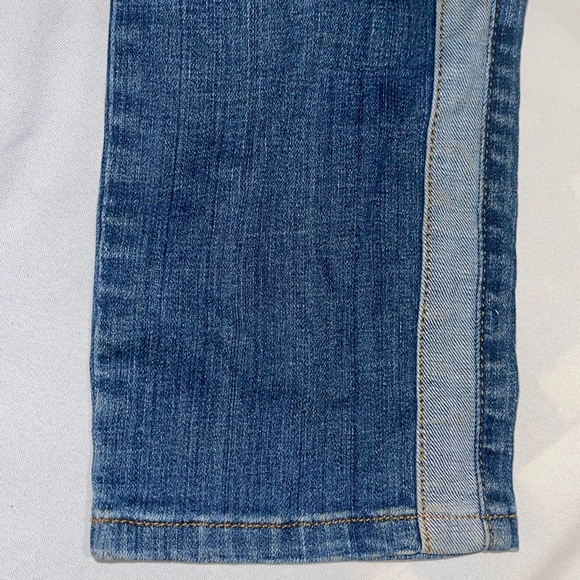 New Guess Jeans Denim Distressed Overalls Crop Cropped Small 25 - Picture 5 of 12